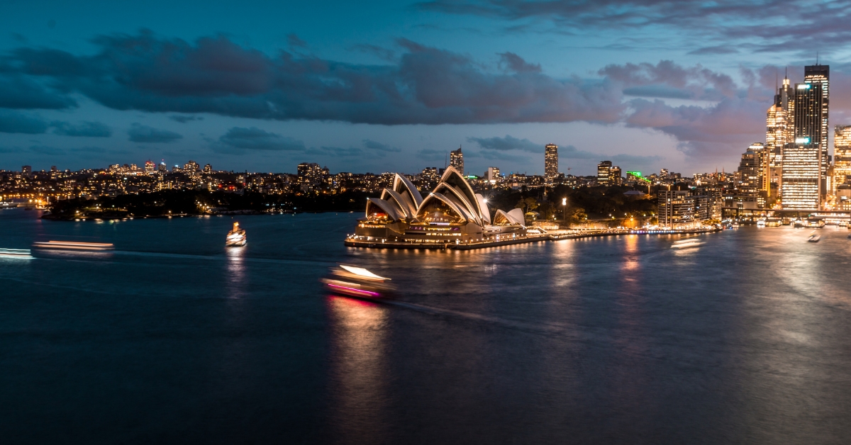 Private yacht transfer crossing Sydney Harbour